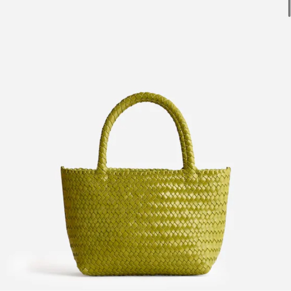 Madewell The Handwoven Mini Tote in Ripened Kiwi
